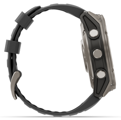 Garmin fenix 8 Pro 51mm AMOLED Sapphire Titanium GPS Smartwatch w/inReach - Graphite Black Band — view 3
