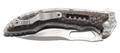 Columbia River 5460 Fossil Compact 3.41" Folding Drop Point 8Cr13MoV Brown G10/SS Handle — view 3