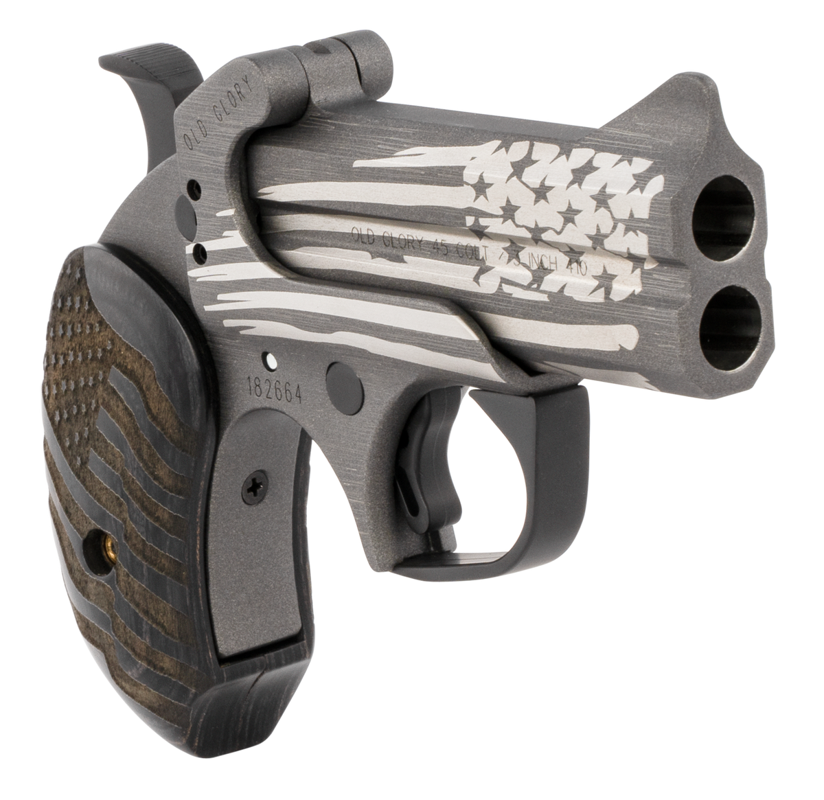 Bond Arms BAOG Old Glory 45 Colt/410 Bore 3.5" 2-Rd Derringer - American Flag Cerakote/Black Ash — view 3