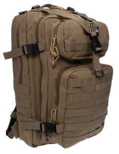G Outdoors GPS Tactical Bugout Laptop Backpack 600D Polyester Tan - Holds 2 Handguns — view 3
