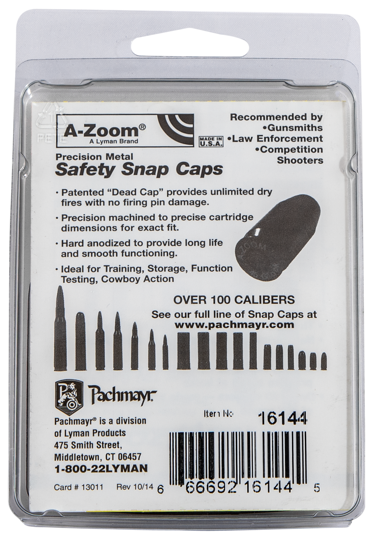 A-Zoom 16144 Revolver Snap Cap 500 S&W 6-Pack — view 3
