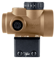 Trijicon MRO SD 1x25mm 2 MOA Green Dot Reflex Sight - Coyote Tan - Lower 1/3 Co-Witness Mount — view 3