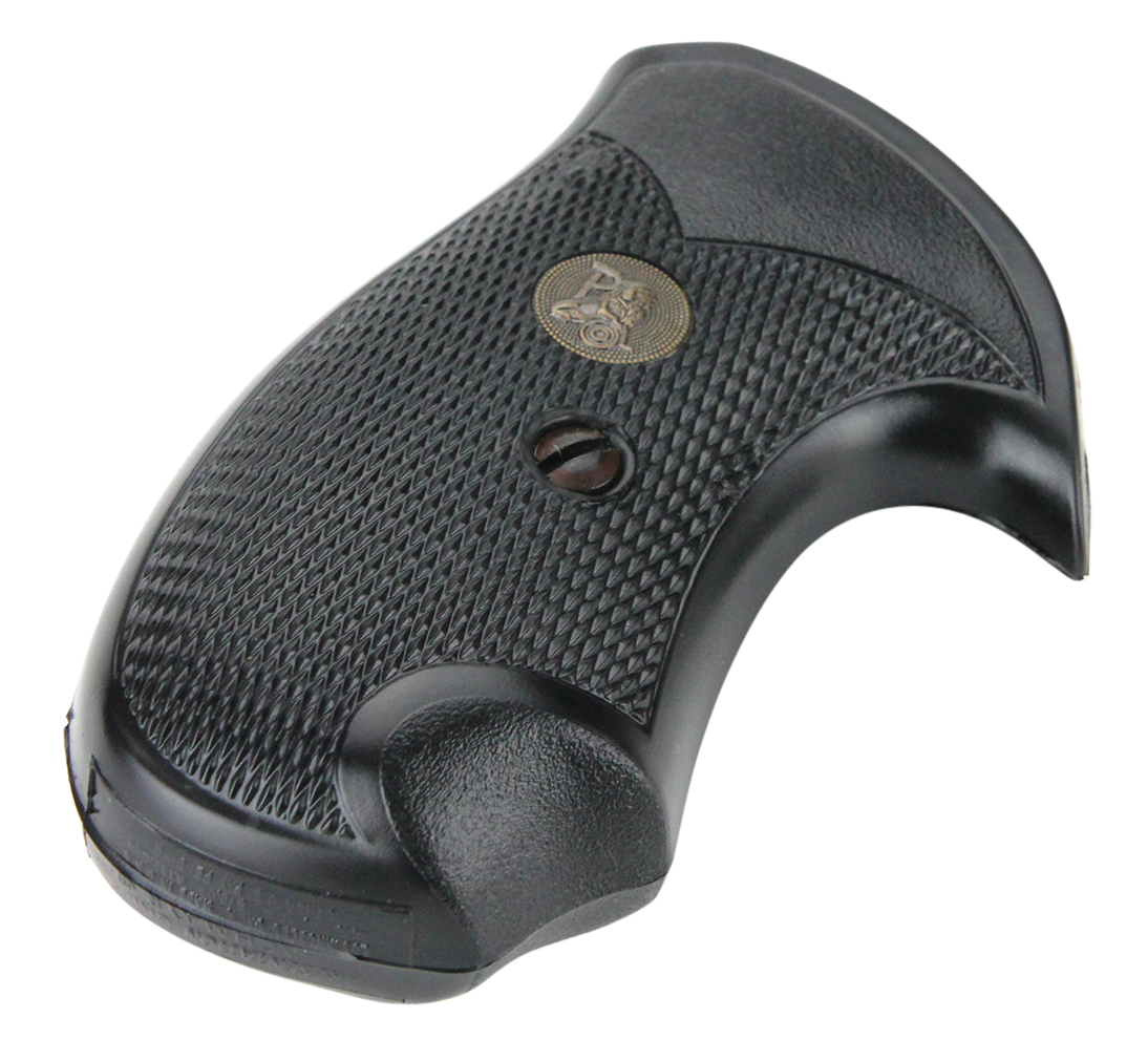 Pachmayr Compact Grip Checkered Black Rubber for S&W J Frame Square Butt — view 3