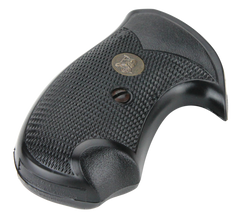 Pachmayr Compact Grip Checkered Black Rubber for S&W J Frame Square Butt — view 3