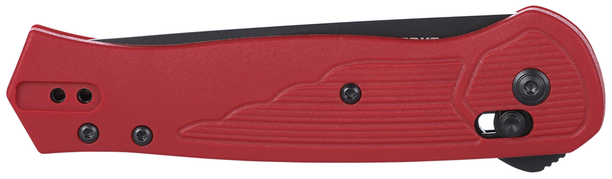 Columbia River SERO 3.02" Folding Plain Black TiNi S35VN Drop Point Red GRN Knife — view 3