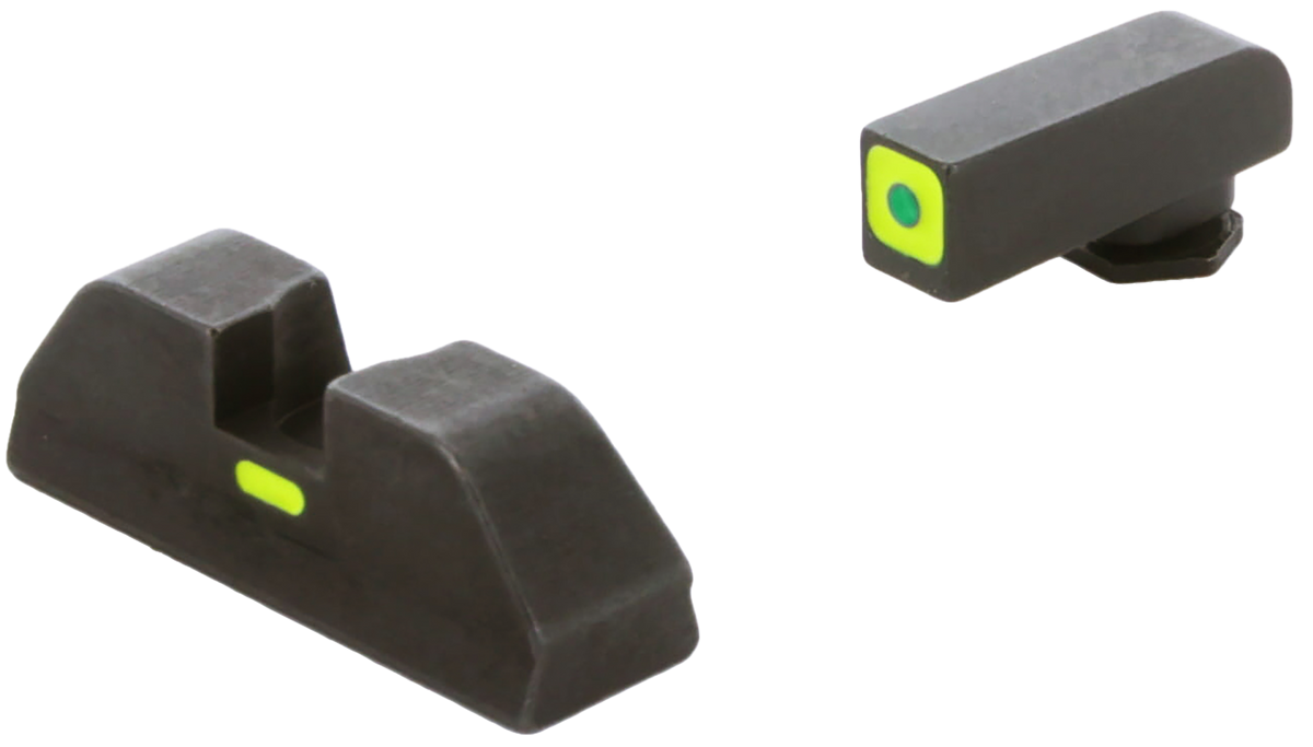 Ameriglo GL614 CAP Night Sight Set for Glock - Green Tritium LumiGreen Outline Front / LumiGreen Bar Rear — view 3