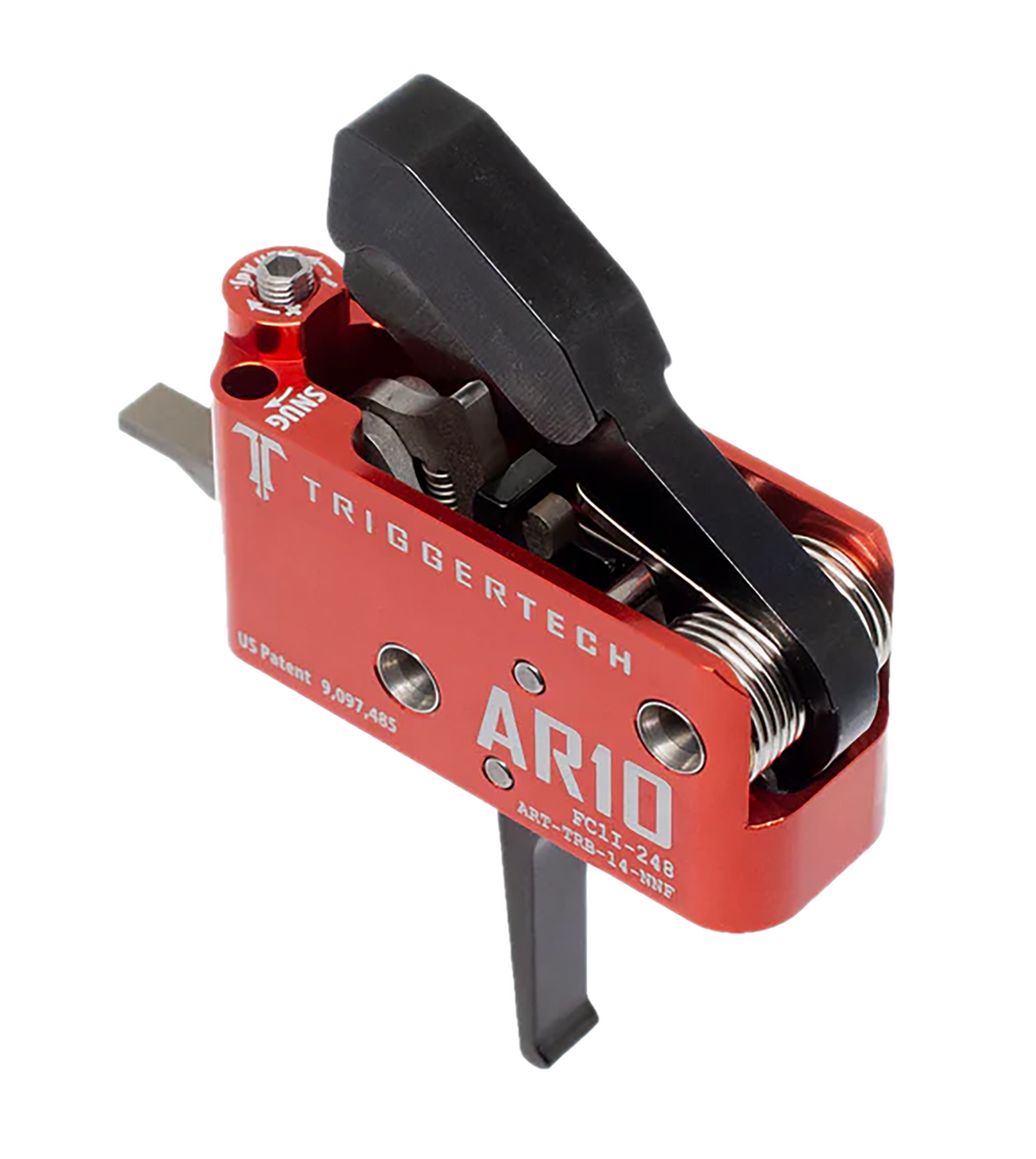 TriggerTech Diamond AR-10 1.5-4 lb Two-Stage Flat Trigger - Black/Red — view 3