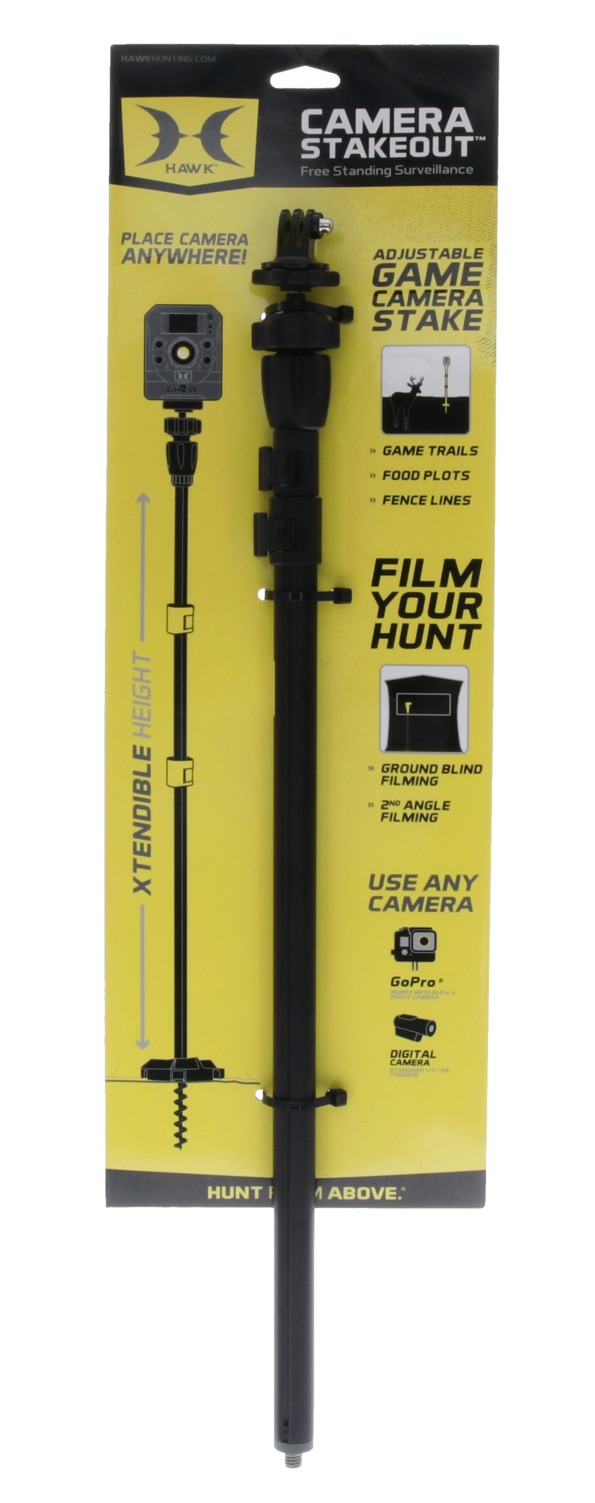 Hawk HWK3842 Camera Stakeout System 22"-51" Black Metal — view 3