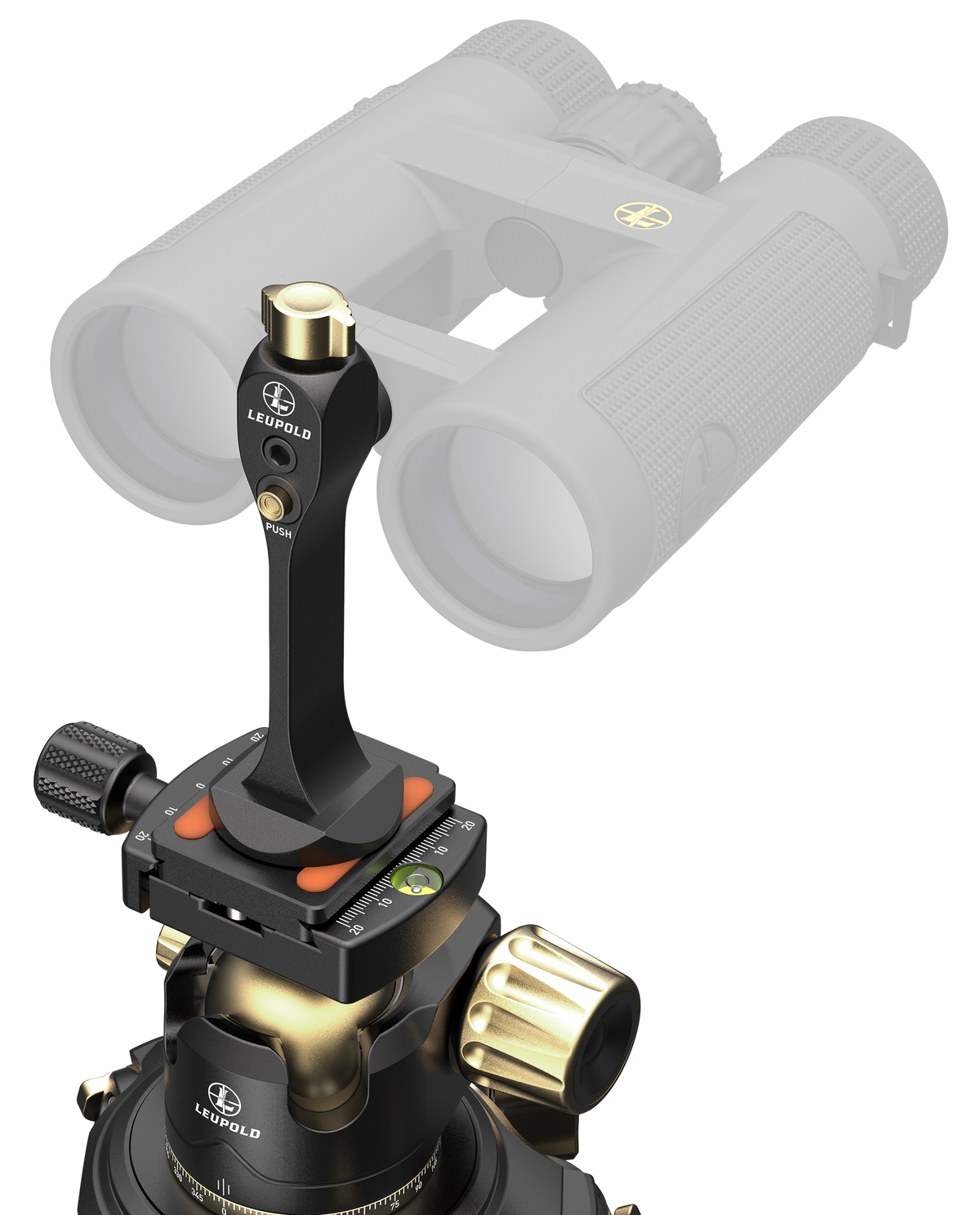 Leupold Pro Gear Quick-Stem Binocular Tripod Adapter 4.50" Black Aluminum — view 3