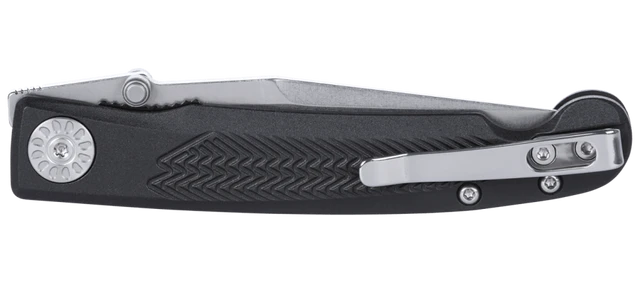 Columbia River Fidus 3.22" Folding Clip Point Plain 12C27 Stonewash Black GRN Handle — view 3