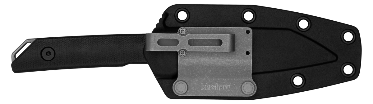 Kershaw Mini Iridium 1051 3.1" Fixed Blade Reverse Tanto Plain D2 Black Micarta — view 3