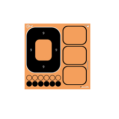 EZ-Aim Splash Reactive 14"x22" Oval Self-Adhesive Paper Target Kit - Black/Orange — view 3