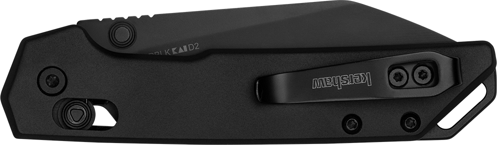 Kershaw Iridium Mini 2051RBLK 3" D2 Reverse Tanto Plain Black Oxide Folding Knife — view 3