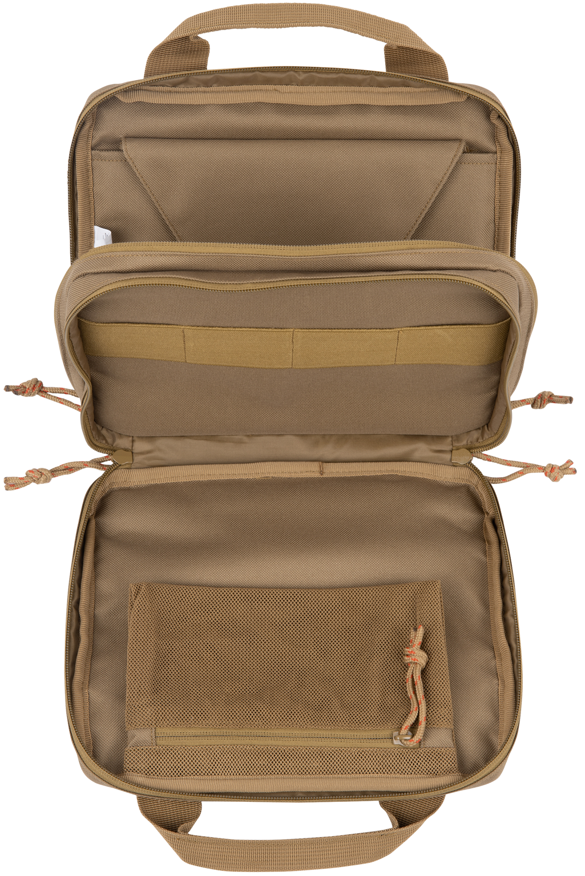 Tac Six Crew 2-Gun Tactical Pistol Case Coyote 600D Polyester 10" Lockable — view 3