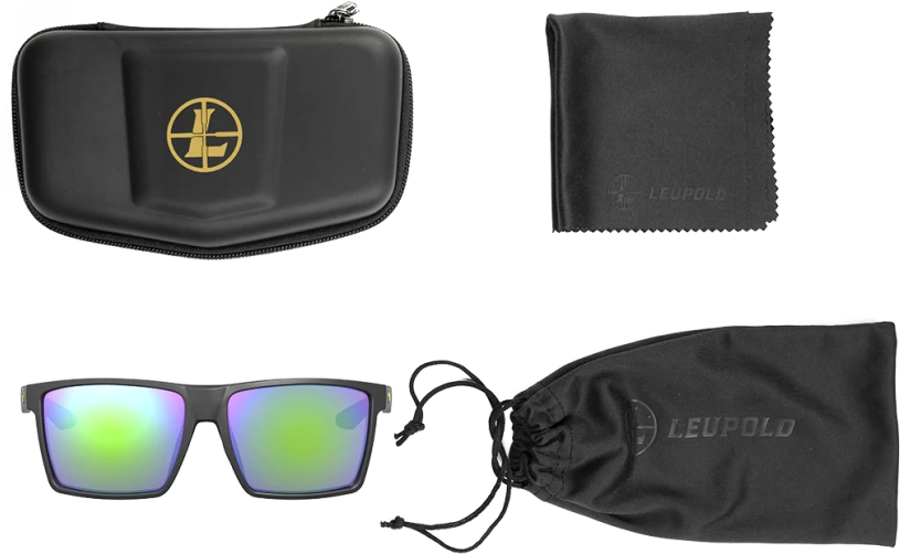 Leupold Performance Wear Desoto Polarized Emerald Mirror Lens Matte Black Frame Sunglasses — view 3