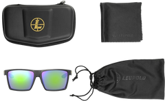 Leupold Performance Wear Desoto Polarized Emerald Mirror Lens Matte Black Frame Sunglasses — view 3