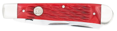 CobraTec Knives Trapper 2.88" Clip Point / 2.94" Spey Plain VG-10 SS Red Bone Folding Knife — view 3