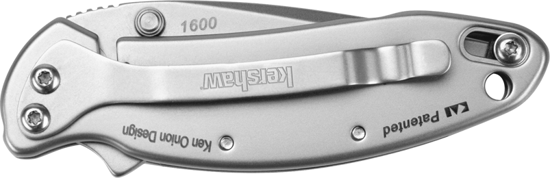 Kershaw Chive 1600 1.90" Folding Drop Point Plain 420HC - Bead Blasted Stainless — view 3