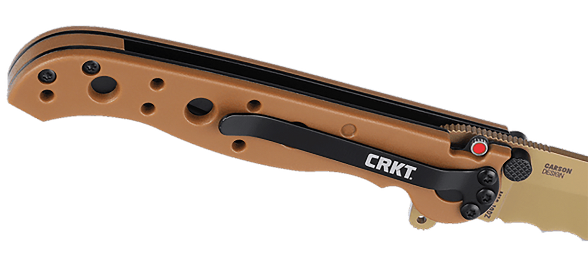 Columbia River CRKT M16-10DZ 3.03" Folding Tanto Part Serrated D2 Steel Desert Tan GRN Handle — view 3