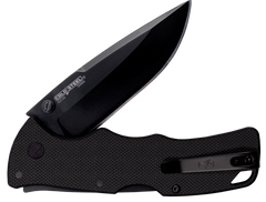 Cold Steel Verdict 3" Folding Spear Point Plain AUS-10A Black G10 Handle - Belt Clip — view 3