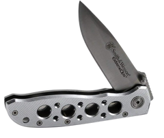Smith & Wesson Knives Extreme Ops 3.22" Folding Drop Point Plain 7Cr15MoV SS Blade Aluminum Handle — view 3