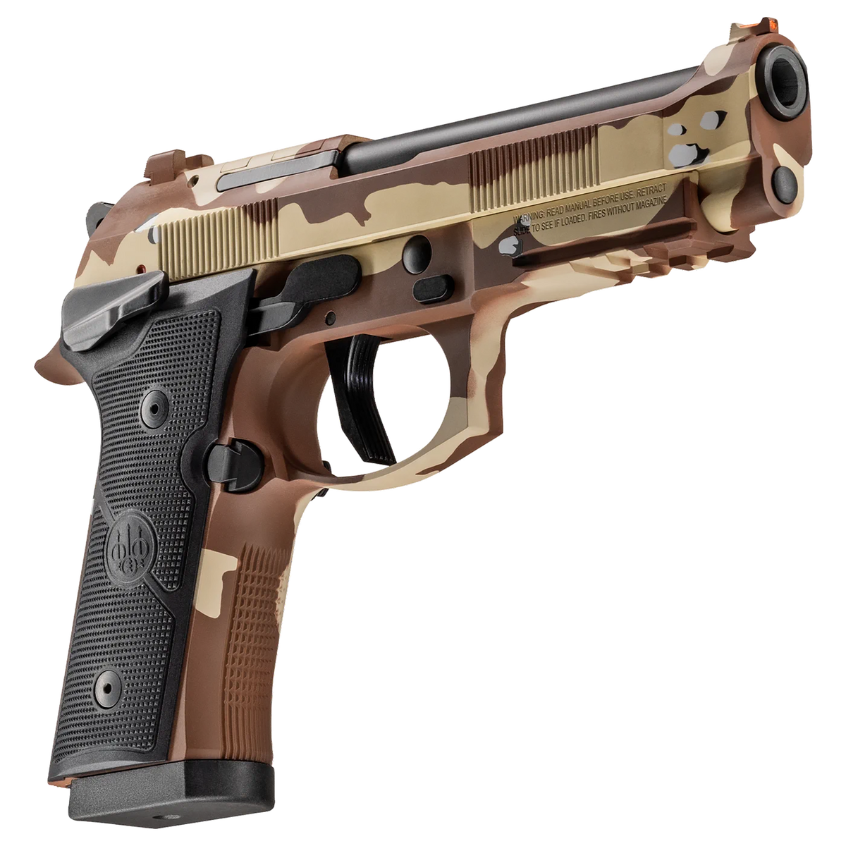 Beretta 92XI SAO Combat 9mm Luger 4.7" 10+1 Semi-Auto Pistol - Chocolate Chip Camo Cerakote — view 3