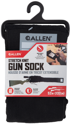 Allen Stretch Knit Gun Sock 52 in Black Silicone-Treated - Rifle/Shotgun — view 3