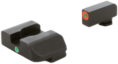 Ameriglo GL203 i-Dot Night Sight Set for Glock 10mm/.45/.357 - Green Tritium Orange Outline Front / Green Tritium Rear — view 3