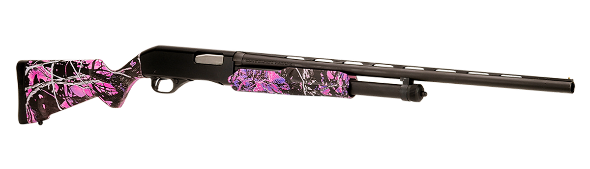 Stevens 320 Field Youth 20 Gauge Pump 3" 5+1 22" Muddy Girl Synthetic Stock — view 3