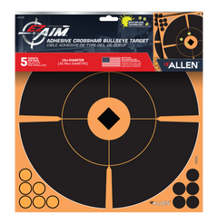 EZ-Aim 15376 Splash Reactive Self-Adhesive Paper Bullseye Target 12" Black/Orange - 5 Pack — view 3