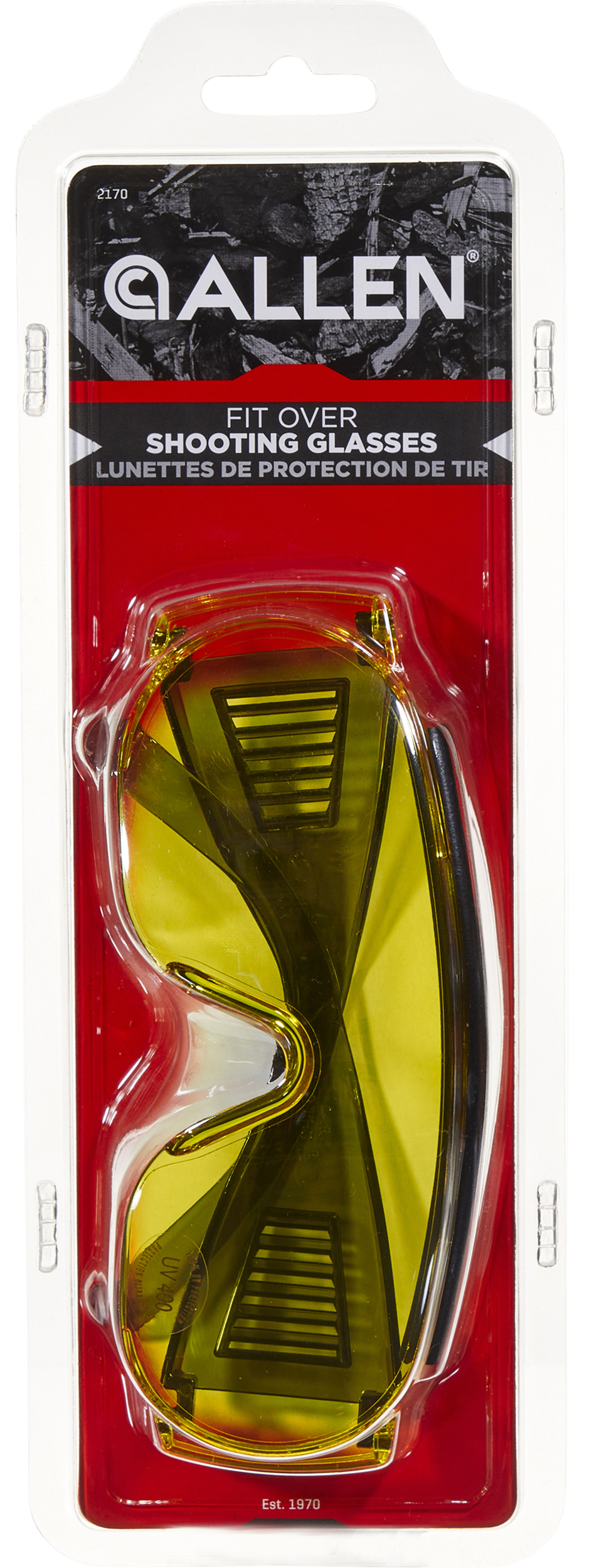 Allen 2170 Fit Over Shooting Glasses Yellow Lens Gray Frame — view 3