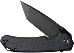 Civivi Knives Brazen 3.46" Folding Tanto Plain Black D2 Steel Blade - Black Textured G10 Handle — view 3