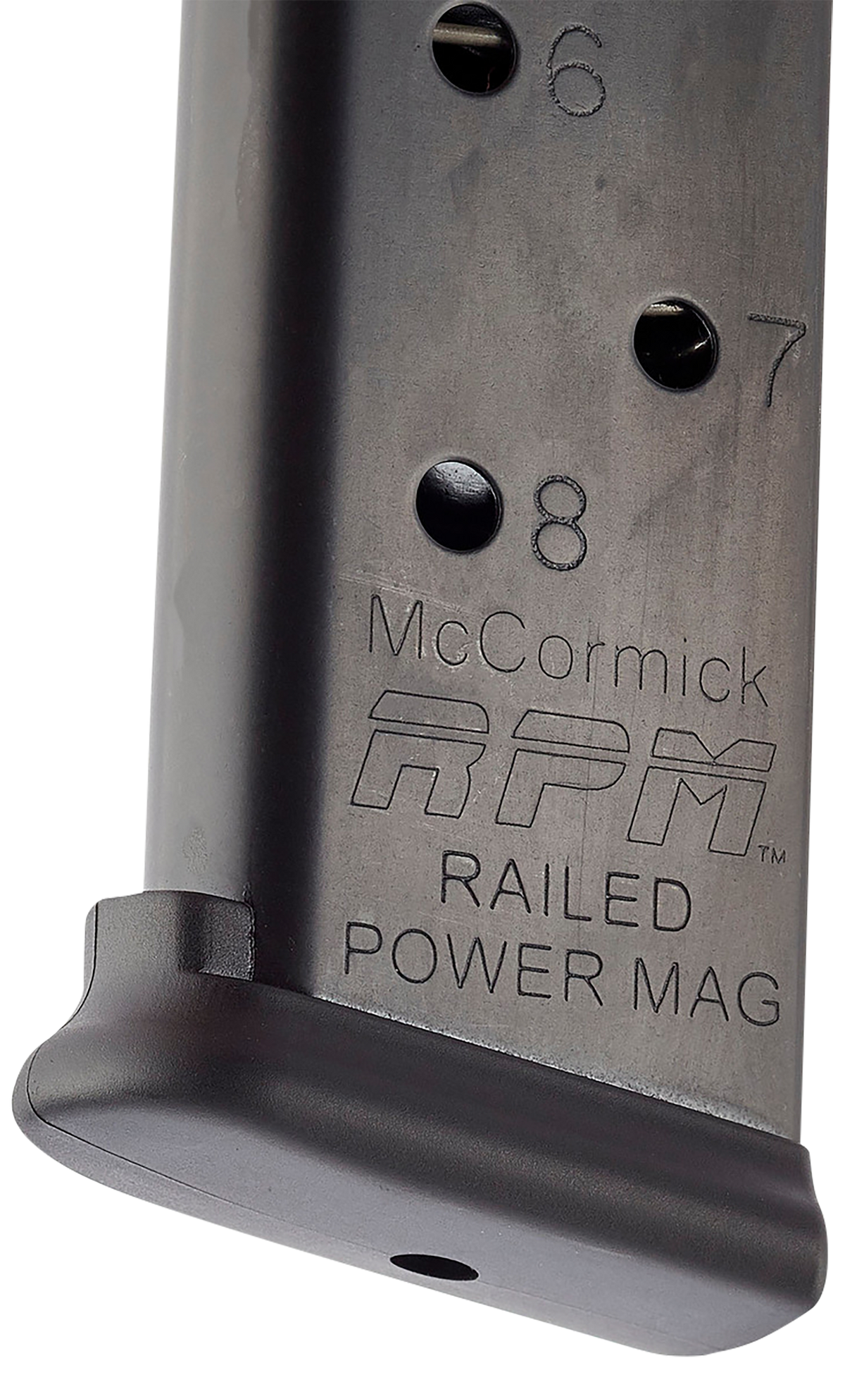 Chip McCormick Custom Power Mag 1911 Government 45 ACP 8rd Stainless Steel Magazine - Black — view 3