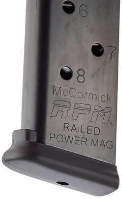 Chip McCormick Custom Power Mag 1911 Government 45 ACP 8rd Stainless Steel Magazine - Black — view 3