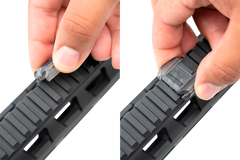 Strike Industries AR-CMS Multidirectional Picatinny Rail Cover with Cable Management - Clear Smoke — view 3