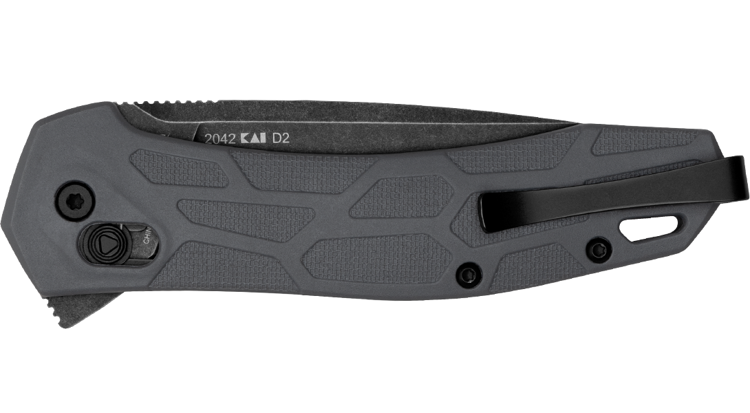 Kershaw 2042 Covalent Mid-Size 3.20" Folding Drop Point Plain D2 Steel Black Oxide BlackWash - Gray GFN Handle — view 3