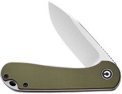 Civivi Knives Elementum 2.96" Folding Plain Satin D2 Steel Blade - Green Textured G10 Handle — view 3