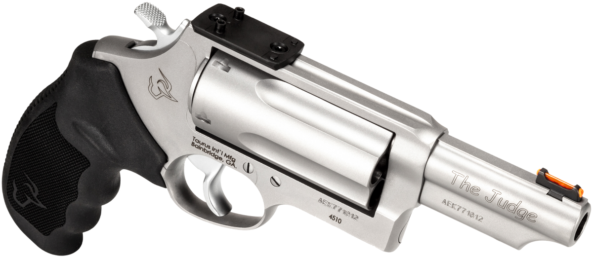 Taurus Judge T.O.R.O Magnum 45 Colt (Long Colt)/410 Bore 3" 5-Shot DA/SA Compact Frame Revolver - Matte Stainless — view 3