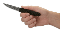Columbia River Obake 3.64" Fixed Plain Acid Etched 8Cr14MoV Black Cord Wrapped Handle — view 3