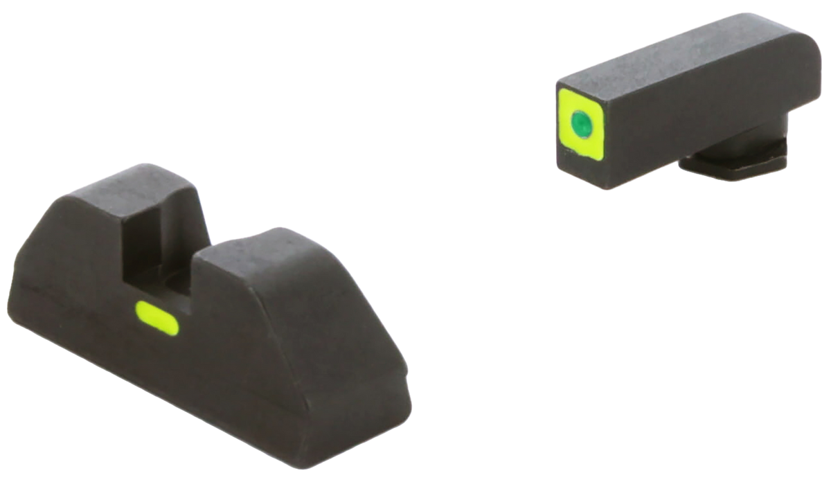 Ameriglo GL605 CAP Sight Set for Glock 42/43/43X/48 - Green Tritium LumiGreen Outline Front / LumiGreen Bar Rear — view 3
