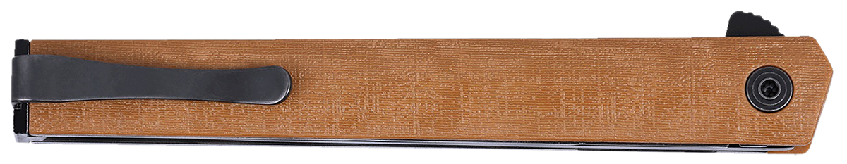 Columbia River CRKT CEO Flipper 3.35" Folding Plain Edge Brown GRN AUS-8 — view 3