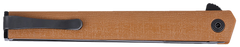 Columbia River CRKT CEO Flipper 3.35" Folding Plain Edge Brown GRN AUS-8 — view 3