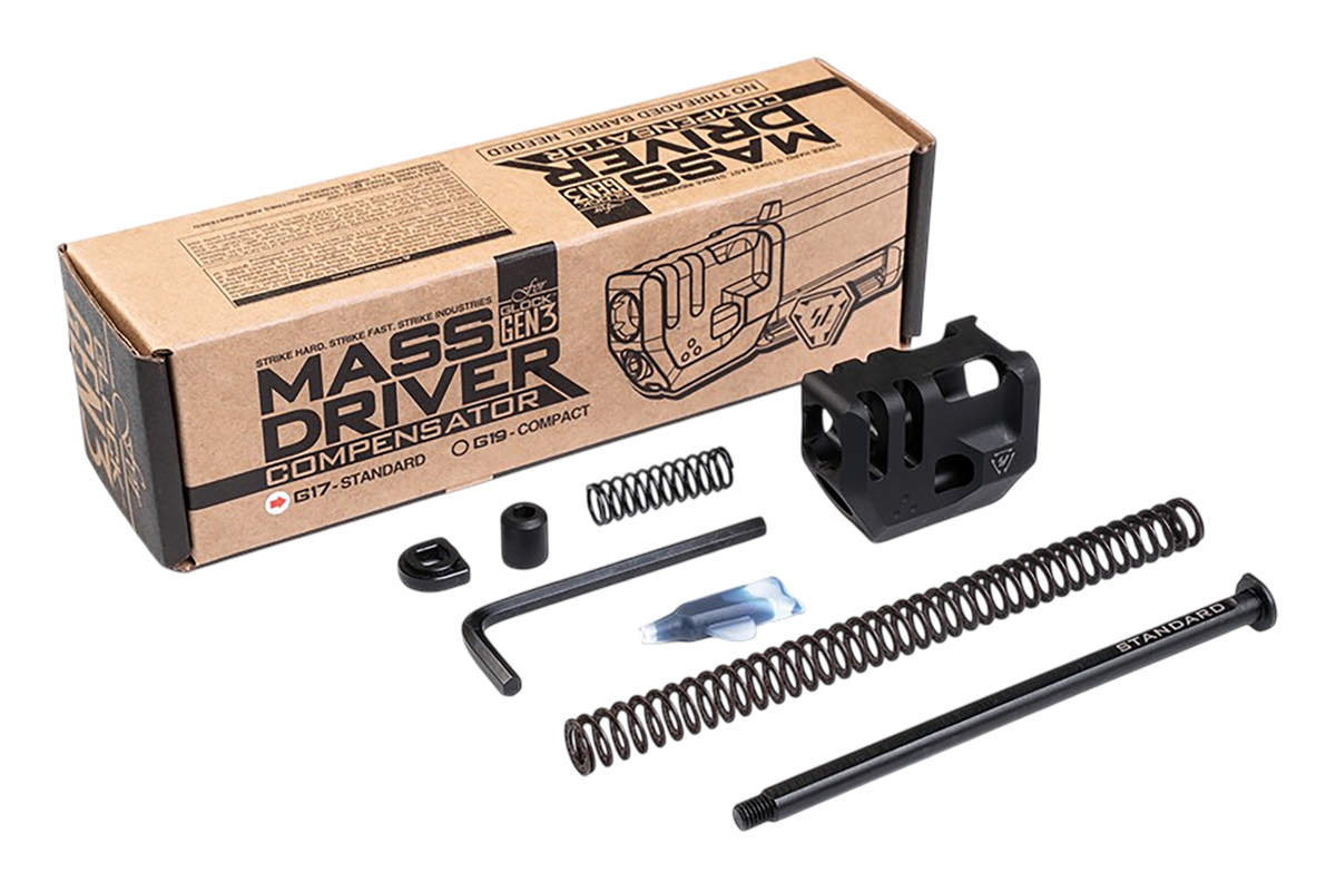 Strike Industries G3 Mass Driver Compensator 9mm Black Steel - Glock 17 Gen 3 — view 3