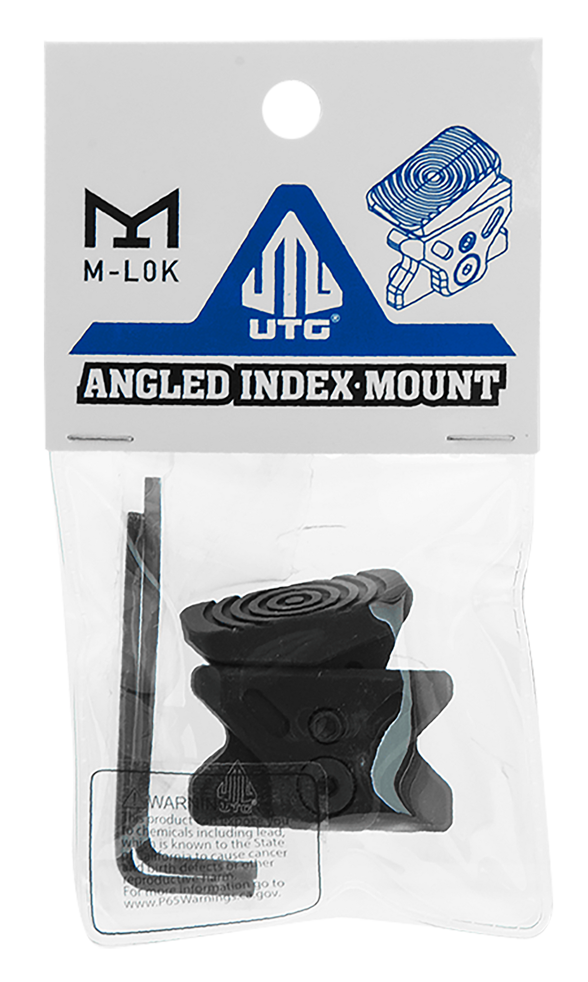 UTG TL-TRM01 Angled Index Mount M-LOK Matte Black — view 3