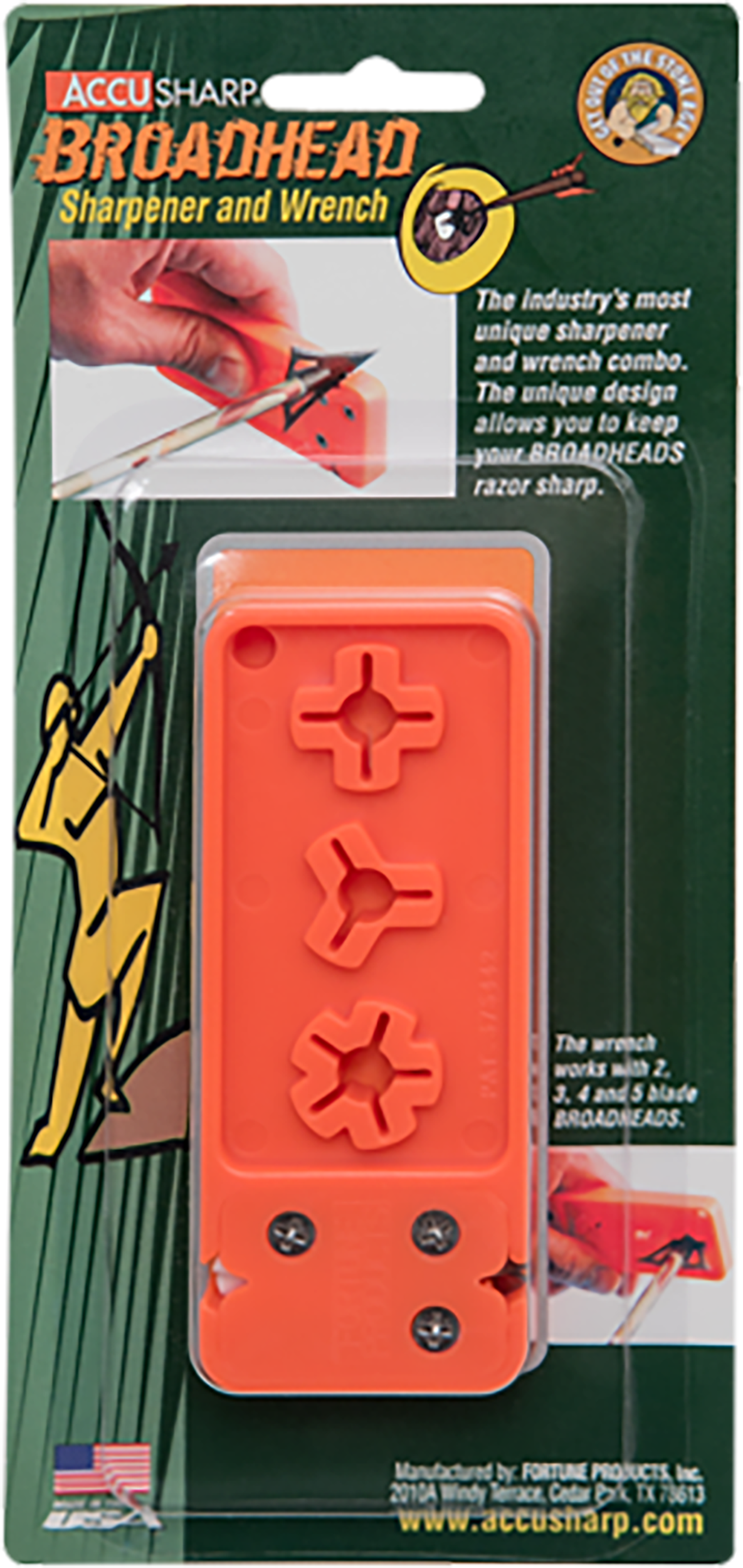 AccuSharp 013C Broadhead Sharpener & Wrench Tungsten Carbide Orange — view 3