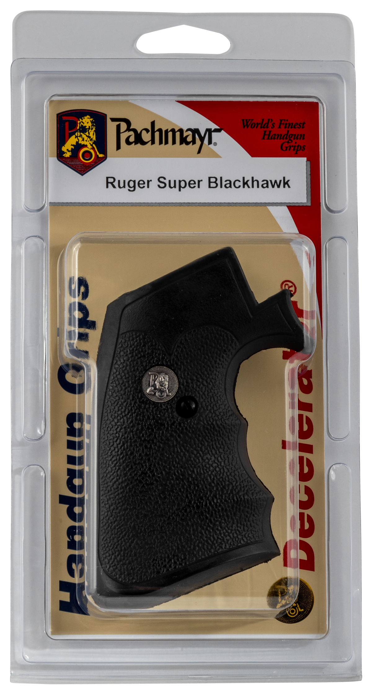 Pachmayr Decelerator Pistol Grip Checkered Black Rubber w/ Finger Grooves for Ruger Super Blackhawk — view 3