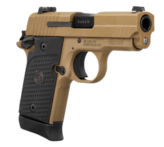 Sig Sauer P938 Emperor Scorpion 9mm Luger 3 in 7+1 SAO Pistol - FDE PVD - Hogue G10 Grips — view 3