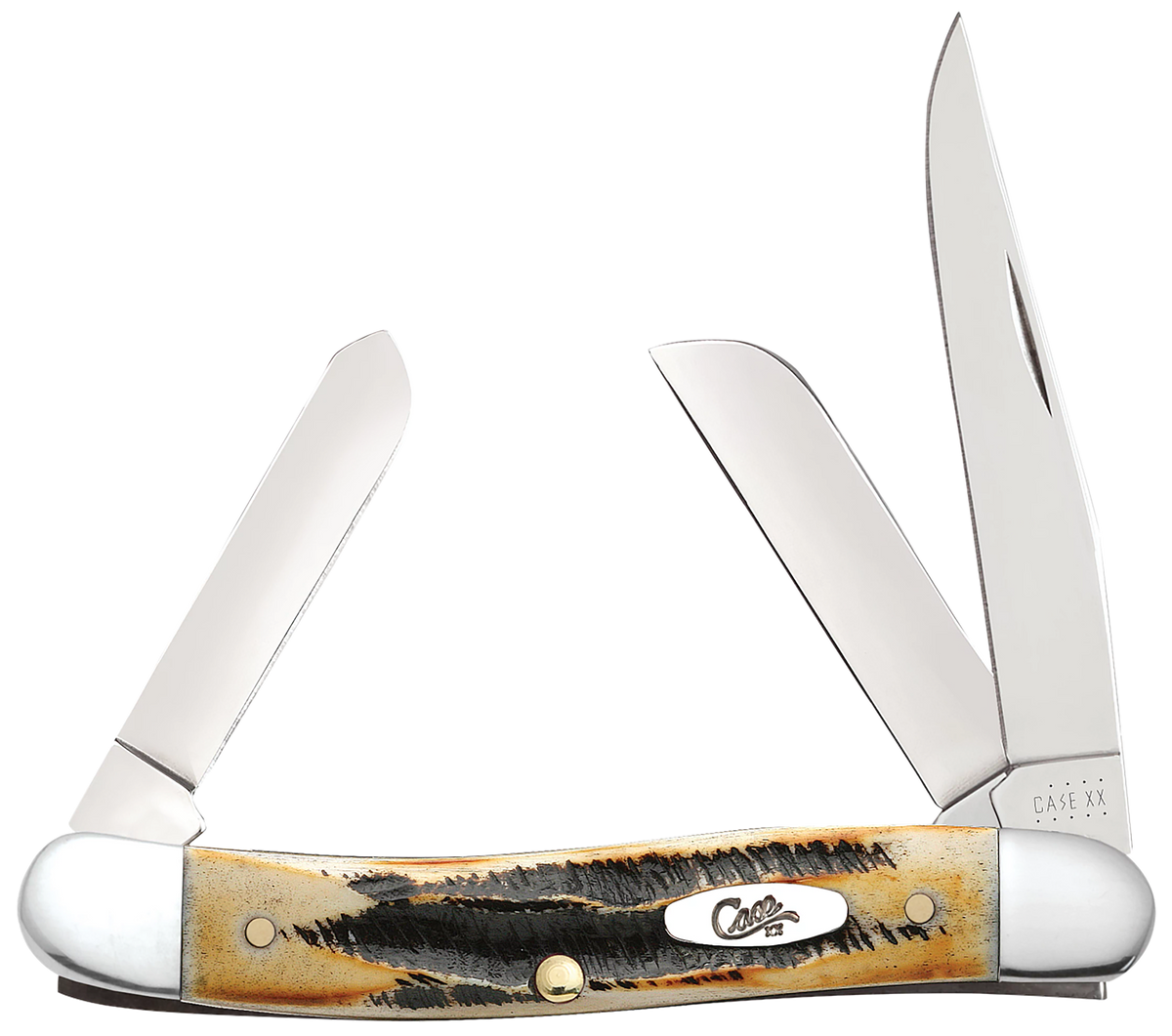 Case Stockman Medium 2.57"/1.88"/1.71" 3-Blade Folding Knife - 6.5 BoneStag - Tru-Sharp SS — view 3