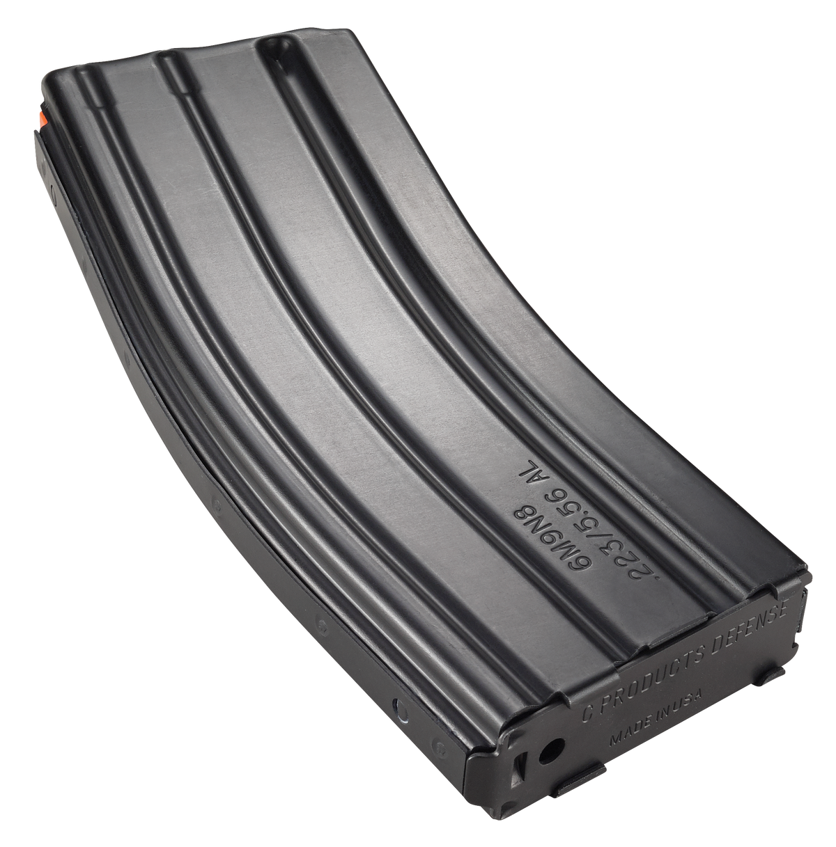 DuraMag Speed 30rd 223 Rem/300 Blackout/5.56x45mm NATO AR-15 Magazine - Black w/ Orange Follower — view 3