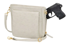Kingport Industries GTM-201/PB Mini Slim Crossbody CCW Bag - Bone Cowhide — view 3